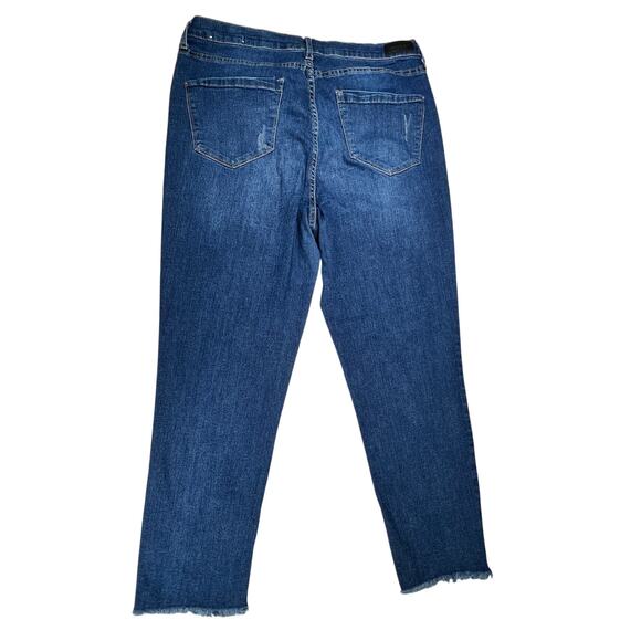 NICOLE MILLER NEW YORK Womens 12 Soho High Rise Ankle Slim Distressed Jeans - Picture 6 of 13